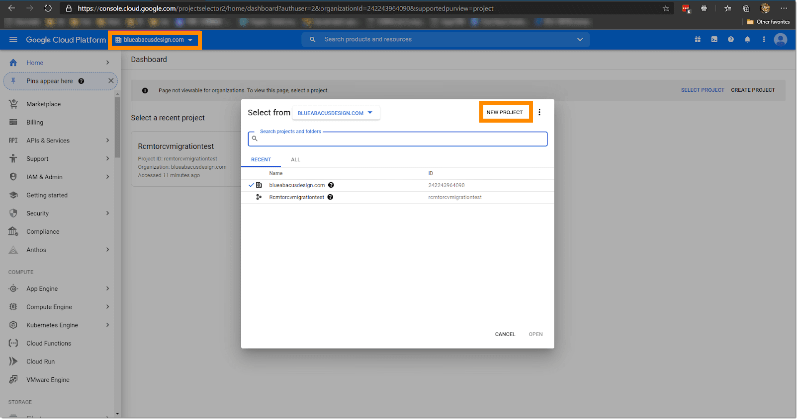 Creating a Google service account and key file RingCentral Video